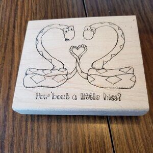 The Peddler’s Pack How About A Little Hiss Love Snakes Wood Mounted Rubber Stamp